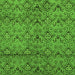 Square Abstract Green Modern Rug, abs177grn