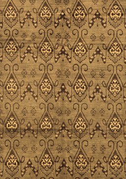 Abstract Brown Modern Rug, abs177brn