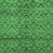 Square Abstract Emerald Green Modern Rug, abs177emgrn