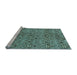 Sideview of Machine Washable Abstract Light Blue Modern Rug, wshabs177lblu