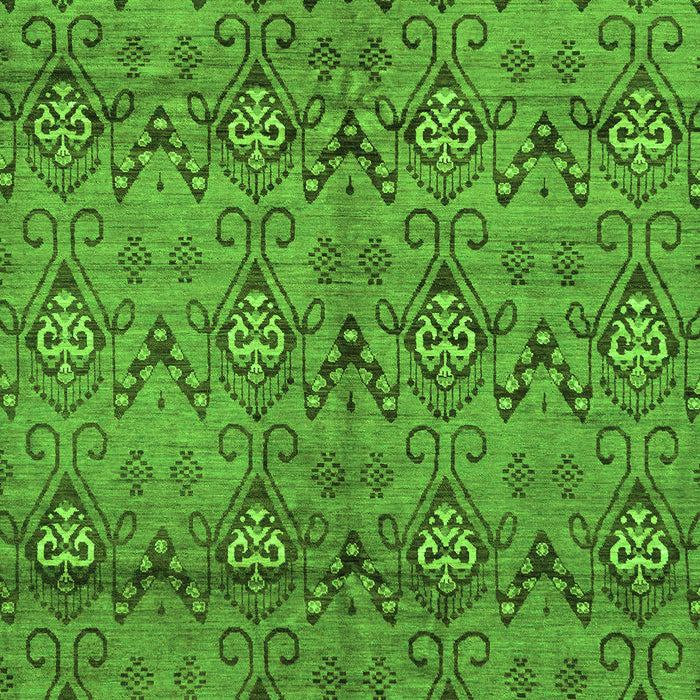 Machine Washable Abstract Green Modern Area Rugs, wshabs177grn