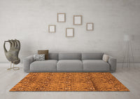 Machine Washable Abstract Orange Modern Rug, wshabs177org