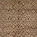 Square Machine Washable Abstract Saddle Brown Rug, wshabs177