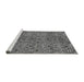 Sideview of Machine Washable Abstract Gray Modern Rug, wshabs177gry