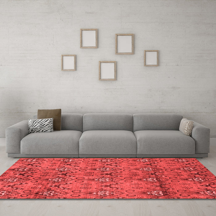 Modern Red Washable Rugs