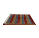 Sideview of Machine Washable Abstract Brown Rug, wshabs178