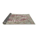 Sideview of Abstract Dark Gold Brown Modern Rug, abs1780