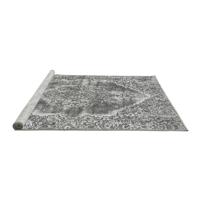 Sideview of Machine Washable Abstract Gray Modern Rug, wshabs1780gry