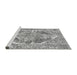 Sideview of Machine Washable Abstract Gray Modern Rug, wshabs1780gry