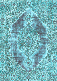 Abstract Light Blue Modern Rug, abs1780lblu