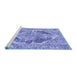 Sideview of Machine Washable Abstract Blue Modern Rug, wshabs1780blu