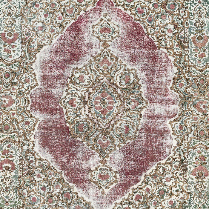 Machine Washable Abstract Dark Gold Brown Rug, wshabs1780