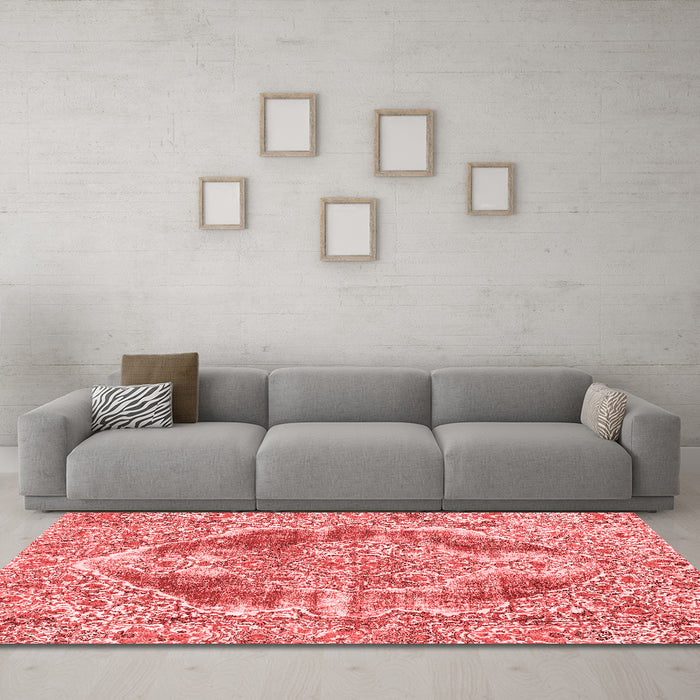 Modern Red Washable Rugs