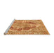 Sideview of Machine Washable Abstract Orange Modern Area Rugs, wshabs1780org