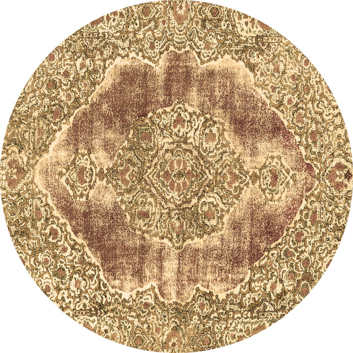 Round Machine Washable Abstract Brown Modern Rug, wshabs1780brn