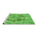 Sideview of Machine Washable Abstract Green Modern Area Rugs, wshabs1780grn