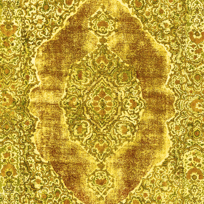 Machine Washable Abstract Yellow Modern Rug, wshabs1780yw