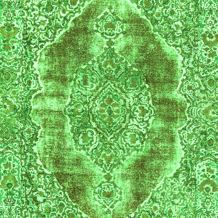 Machine Washable Abstract Green Modern Area Rugs, wshabs1780grn