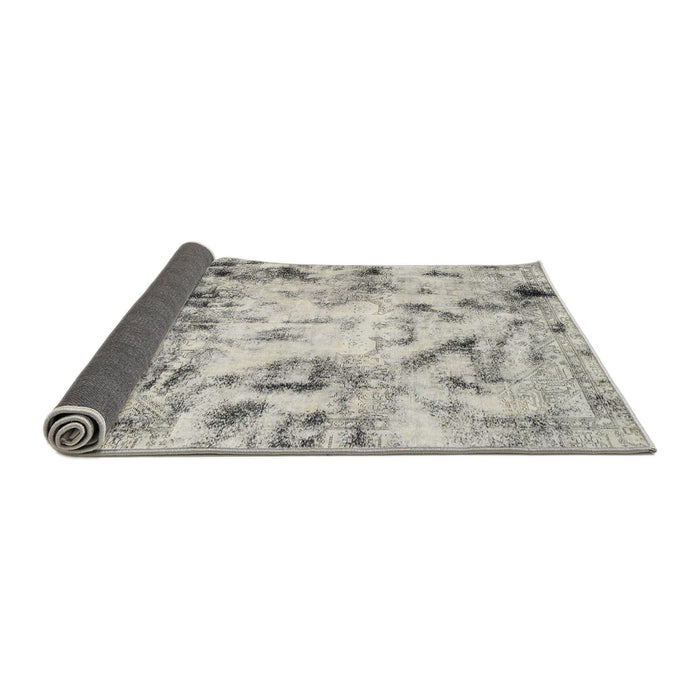 Sideview of Abstract Gray Modern Rug, abs1781