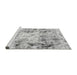 Sideview of Machine Washable Abstract Gray Modern Rug, wshabs1781gry