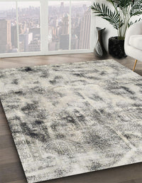 Abstract Gray Modern Rug, abs1781