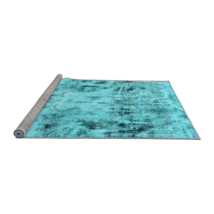 Sideview of Machine Washable Abstract Light Blue Modern Rug, wshabs1781lblu