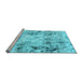 Sideview of Machine Washable Abstract Light Blue Modern Rug, wshabs1781lblu