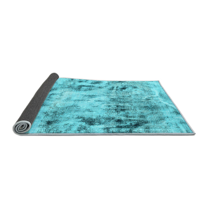 Sideview of Abstract Light Blue Modern Rug, abs1781lblu