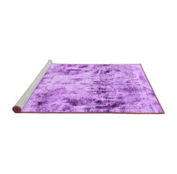 Sideview of Machine Washable Abstract Purple Modern Area Rugs, wshabs1781pur
