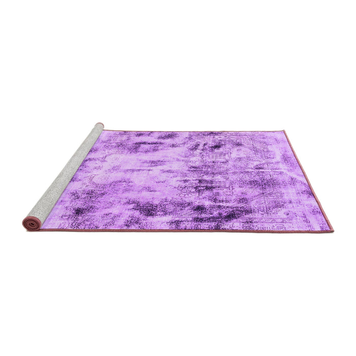 Sideview of Machine Washable Abstract Purple Modern Area Rugs, wshabs1781pur
