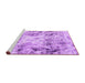 Sideview of Machine Washable Abstract Purple Modern Area Rugs, wshabs1781pur