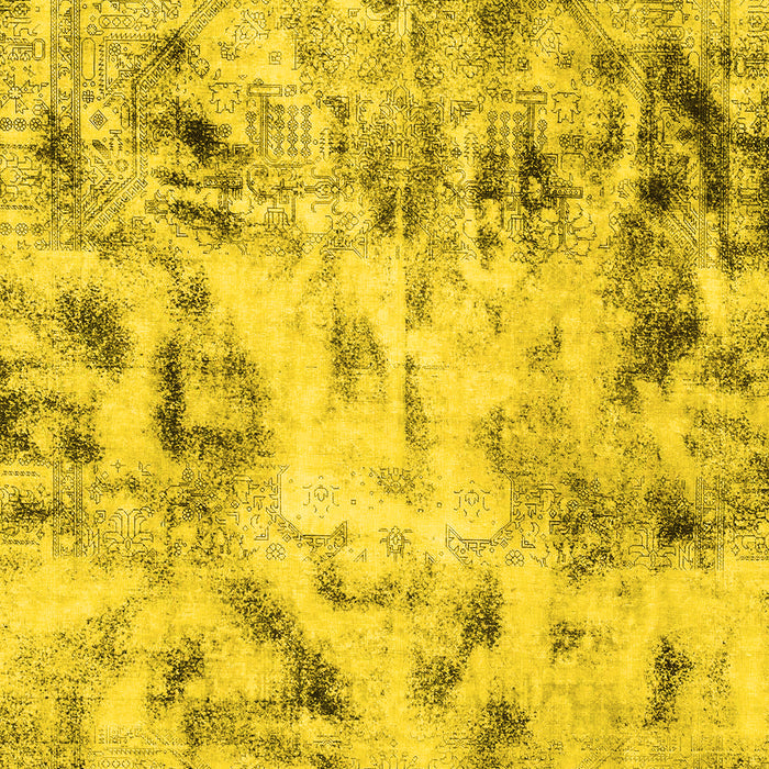 Abstract Yellow Modern Rug, abs1781yw