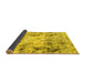 Sideview of Abstract Yellow Modern Rug, abs1781yw