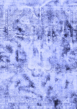 Abstract Blue Modern Rug, abs1781blu