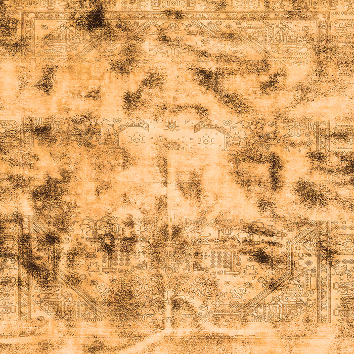 Square Abstract Orange Modern Rug, abs1781org