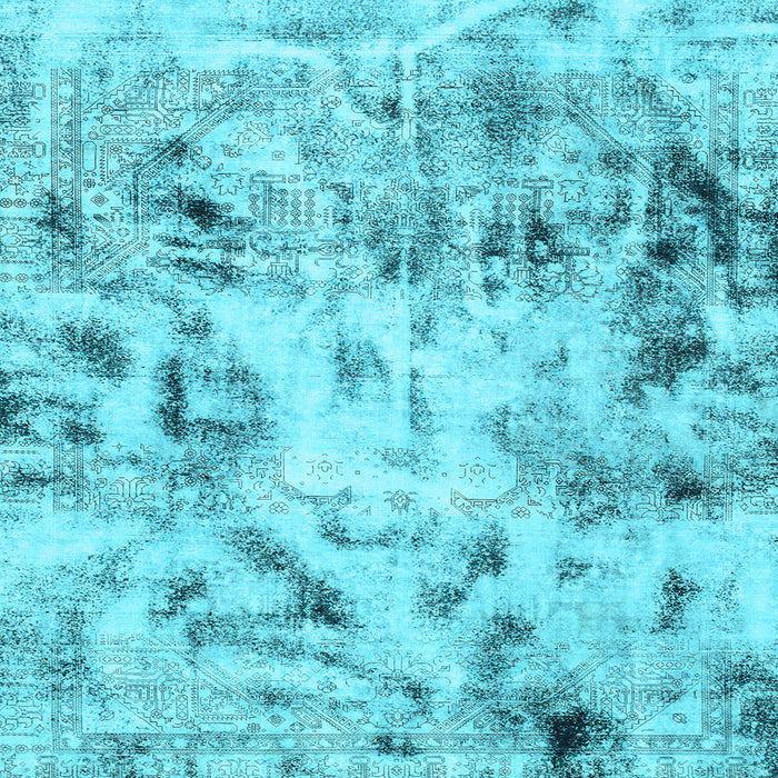 Square Abstract Light Blue Modern Rug, abs1781lblu