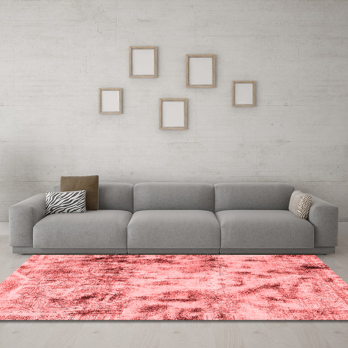 Modern Red Washable Rugs