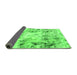 Sideview of Abstract Green Modern Rug, abs1781grn