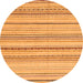 Round Solid Orange Modern Rug, abs1782org