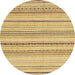 Round Abstract Cinnamon Brown Solid Rug, abs1782