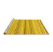 Sideview of Machine Washable Solid Yellow Modern Rug, wshabs1782yw