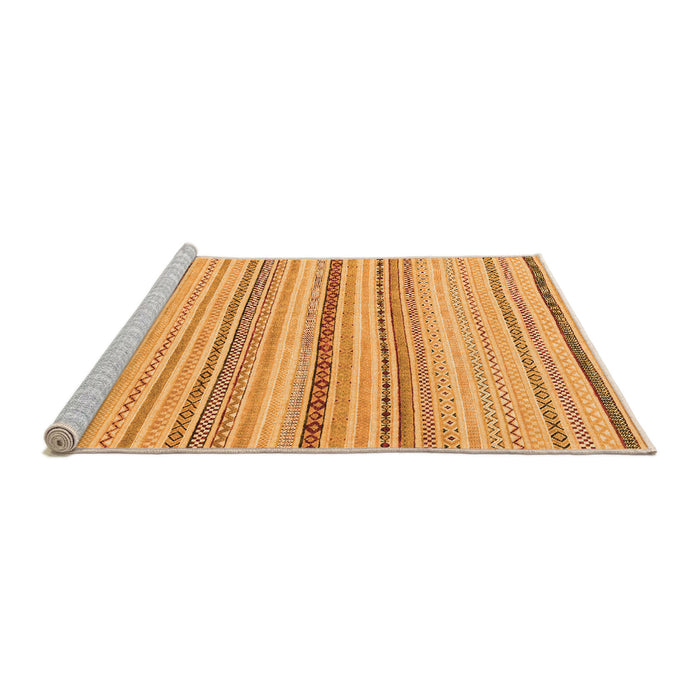 Sideview of Machine Washable Solid Orange Modern Area Rugs, wshabs1782org