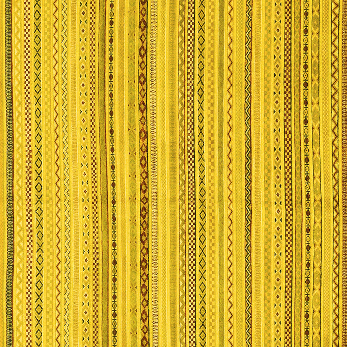 Square Machine Washable Solid Yellow Modern Rug, wshabs1782yw