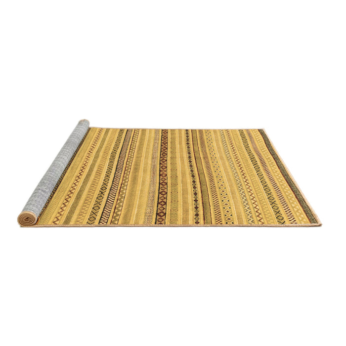 Sideview of Machine Washable Solid Brown Modern Rug, wshabs1782brn