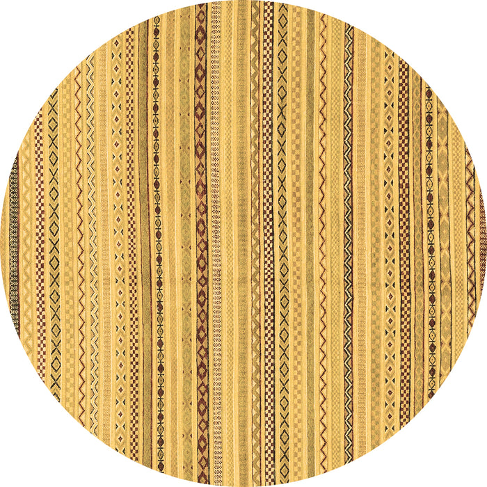 Round Machine Washable Solid Brown Modern Rug, wshabs1782brn