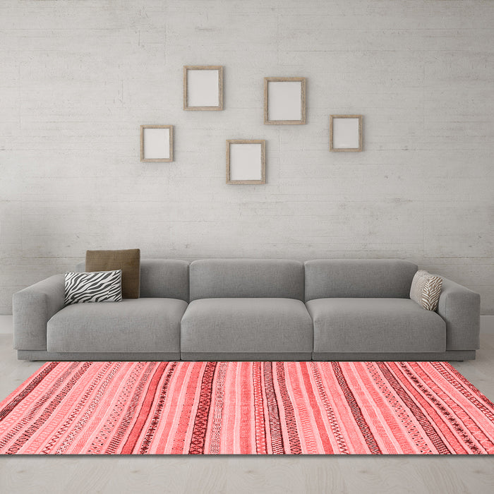 Modern Red Washable Rugs