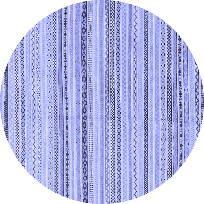 Round Solid Blue Modern Rug, abs1782blu