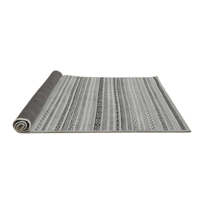 Sideview of Solid Gray Modern Rug, abs1782gry