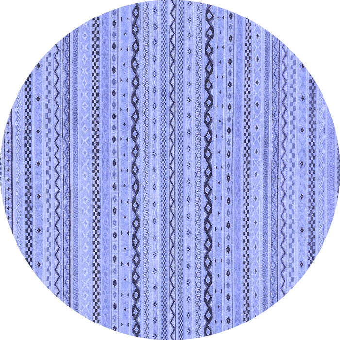 Round Solid Blue Modern Rug, abs1783blu