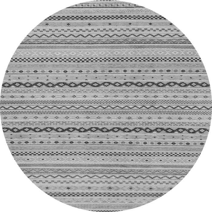 Round Solid Gray Modern Rug, abs1783gry